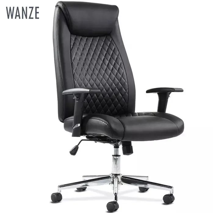 PU Leather Mesh Black Iron Feet Nylon Wheels Office Chair Swivel Gaming Chair Leisure Chair Ergonomic