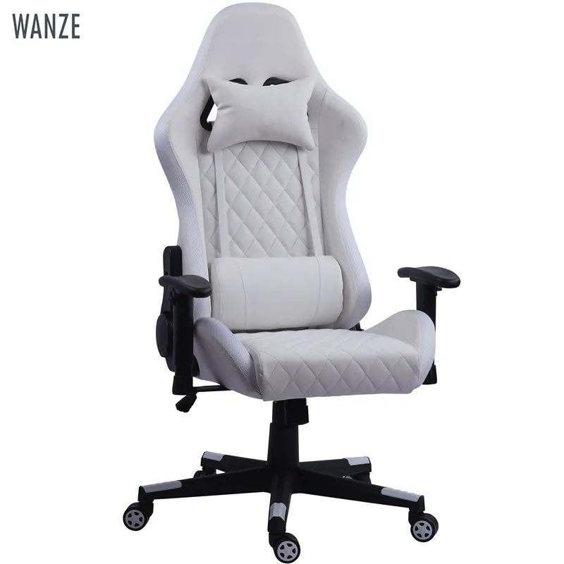 LED Foreign trade Wholesale Comfortable Iron frame Cadeira Racing Casters Nylon Base High density sponge Swivel Gaming chair