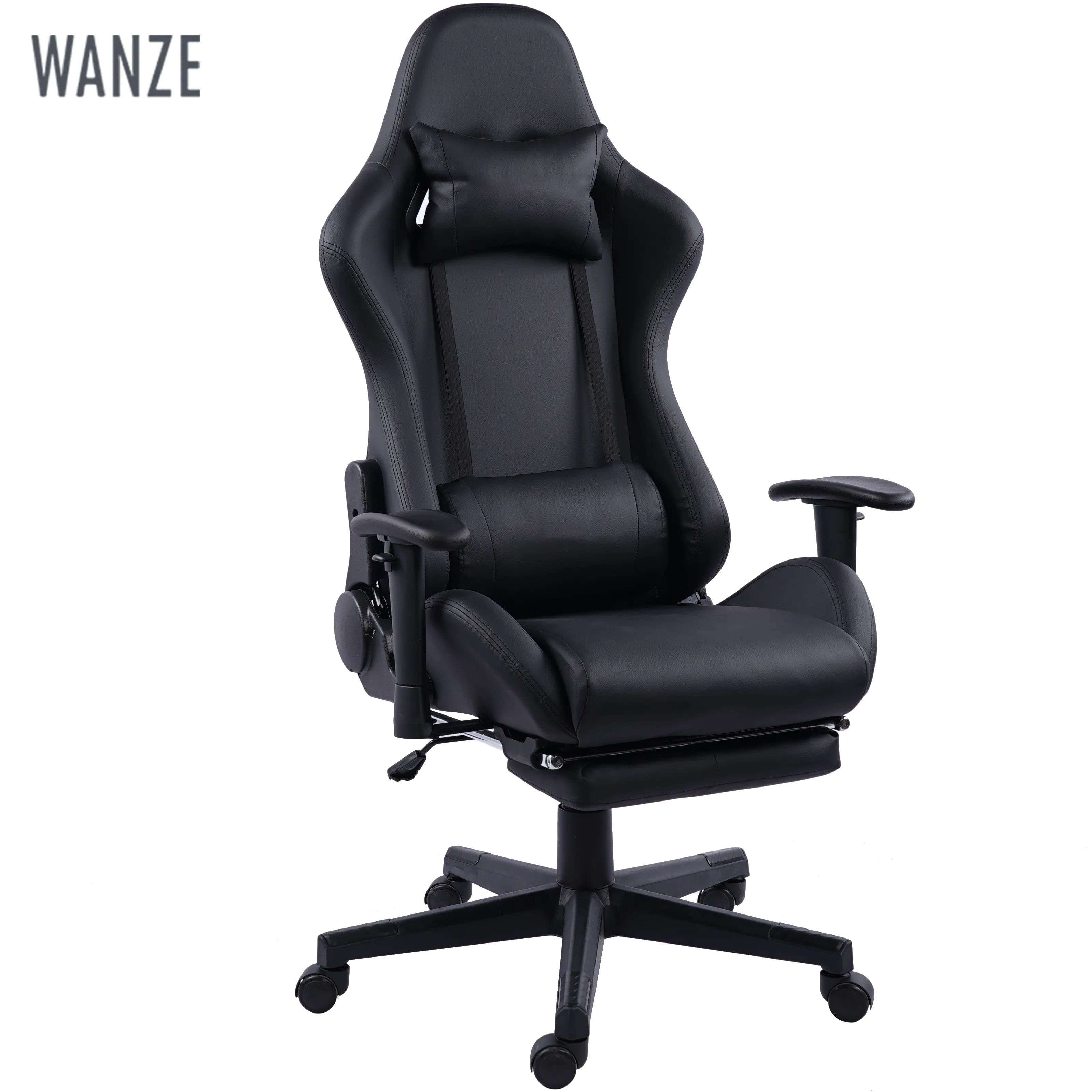 Ergonomic Gaming Chair Comfortable PU Leather Computer Chair Fixed Armrest Swivel Racing Chair customized color