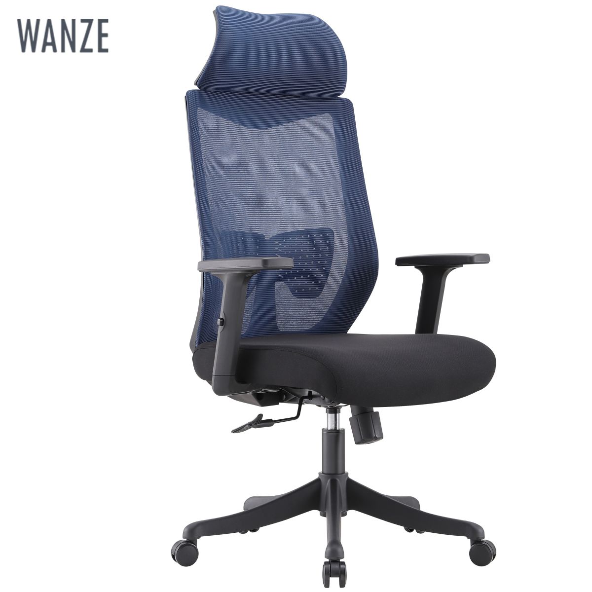 Office Chair Executive Computer Swivel Chair High Back Mesh Chair Nylon Base PU Castors Headrests Fabric Stainless Steel Modern