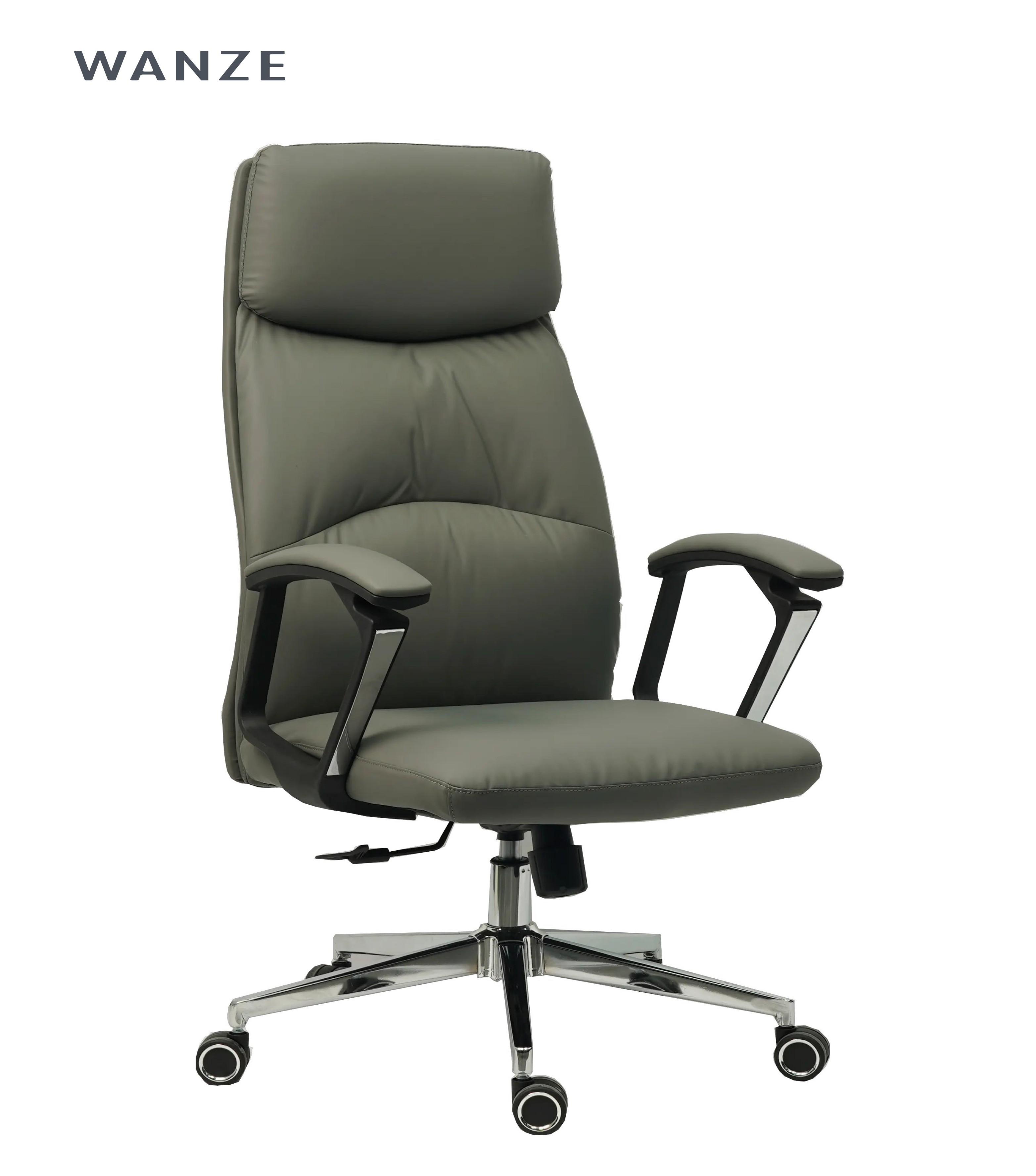 Wholesale of green new leather office chairs with rotatable ergonomic office chairs