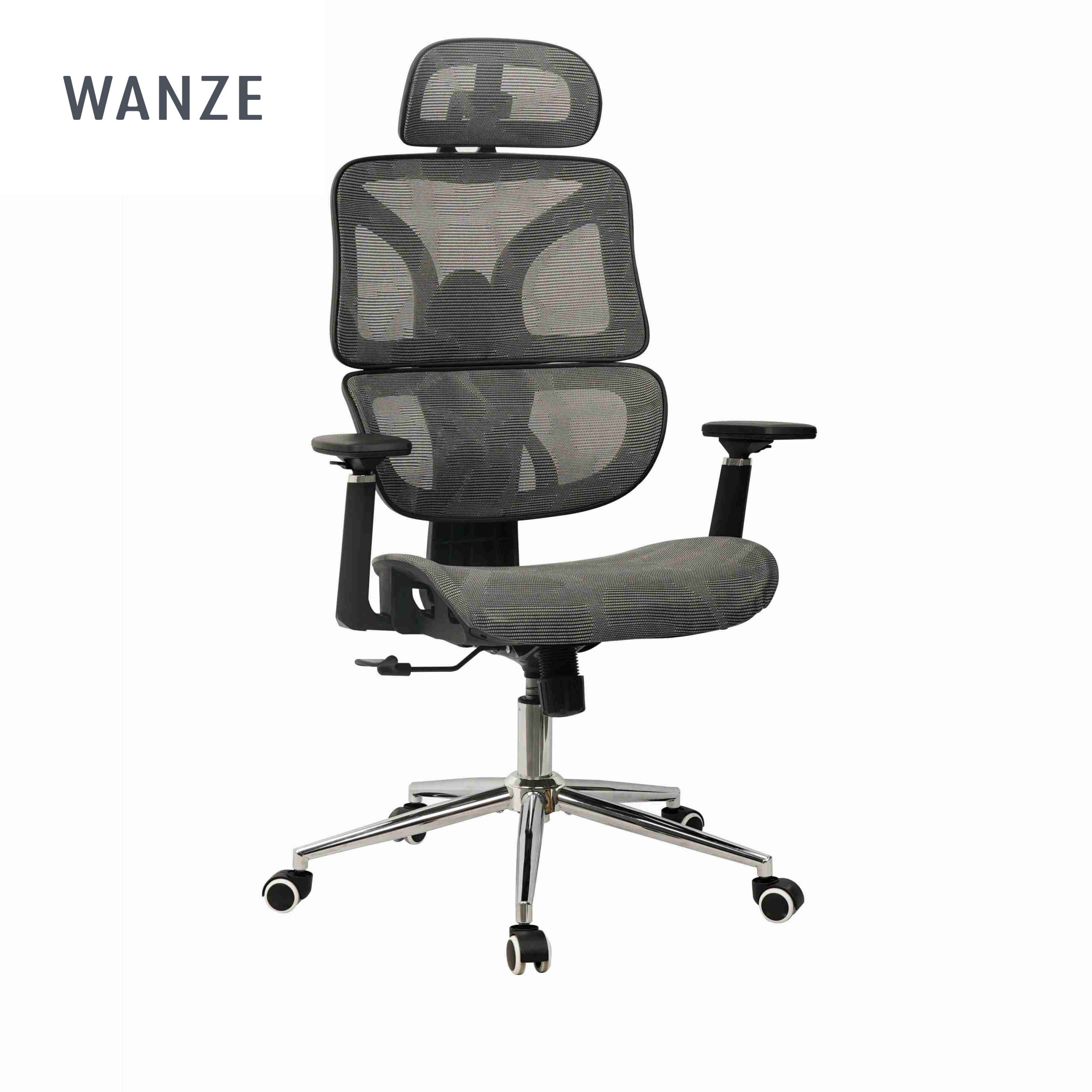 Source Factory New Grey Ergonomic Adjustable Mesh Office Chair Multi scene Computer Chair