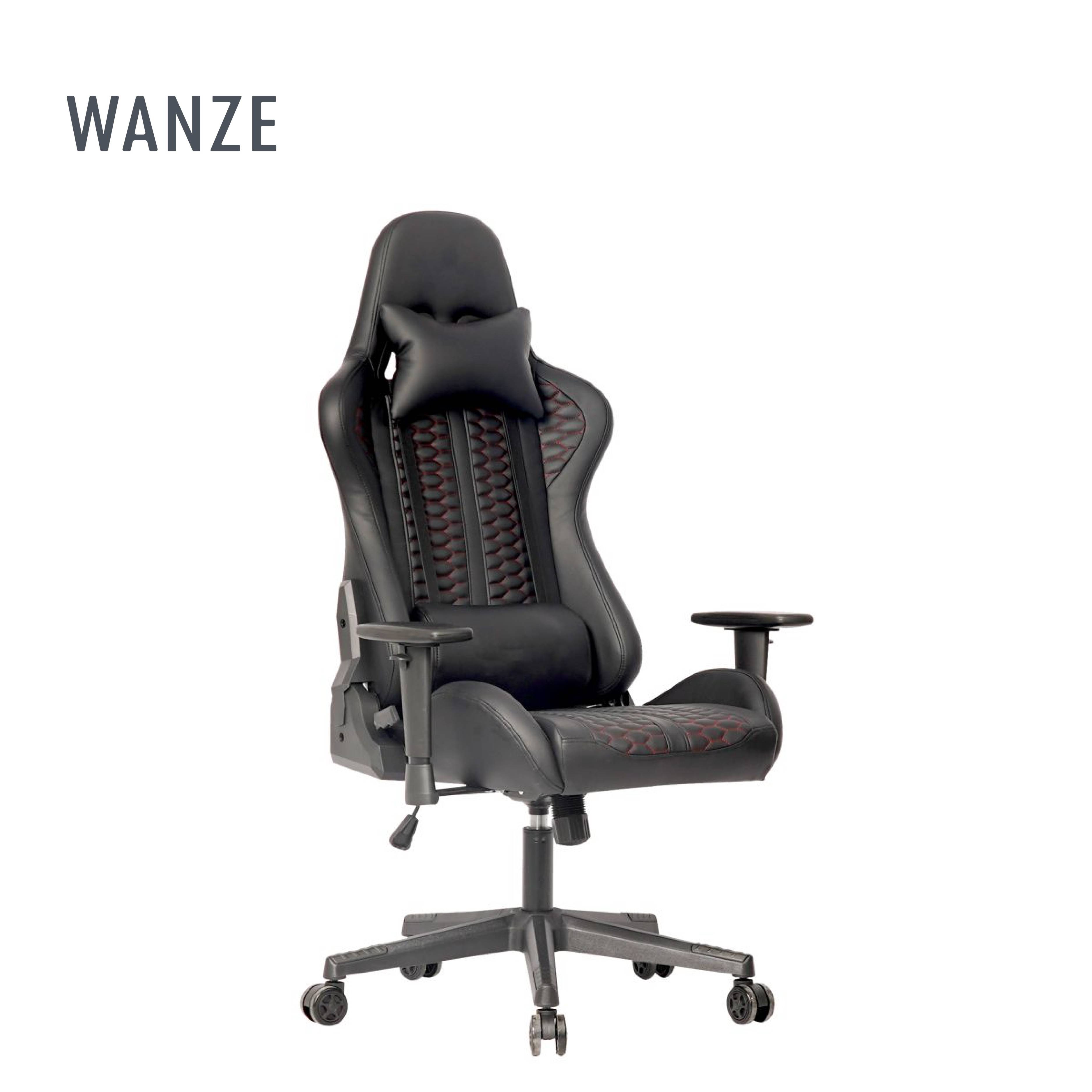 Black high-end gaming chair with armrest that conforms to ergonomics