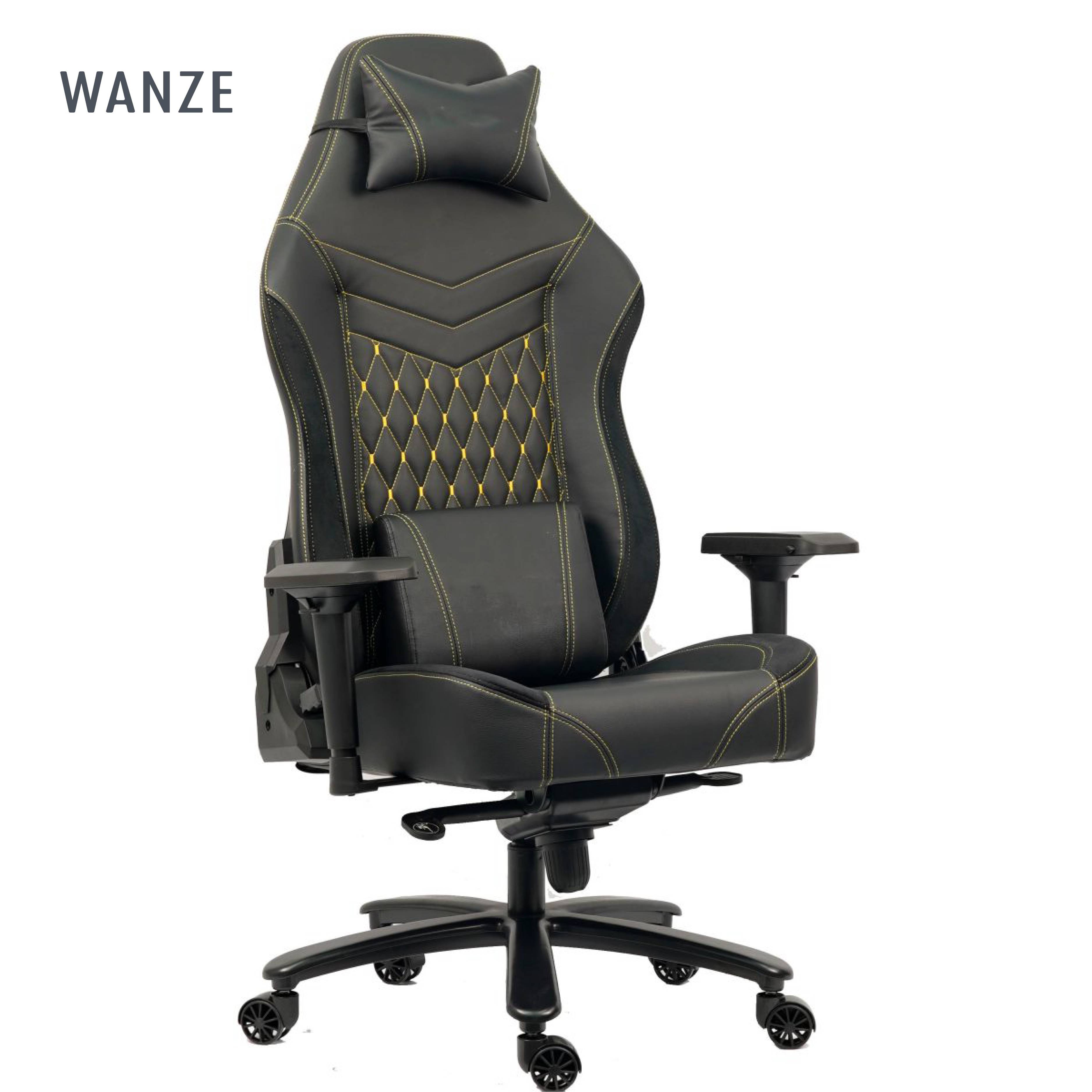 Black striped checkerboard full set cotton adjustable armrests adjustable reclining and lifting gaming chair