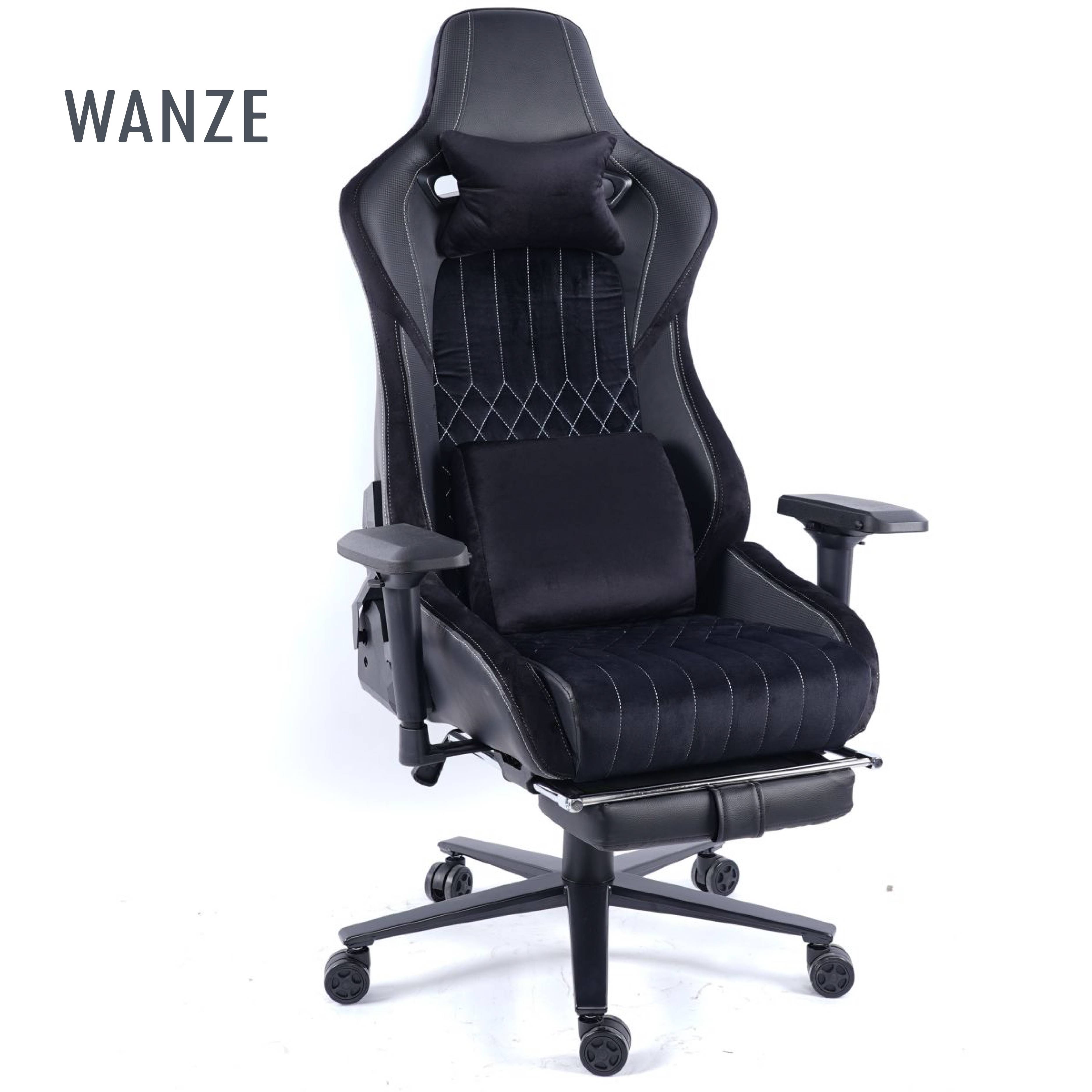 Wholesale of new black PU leather plush full set cotton esports chairs in factories