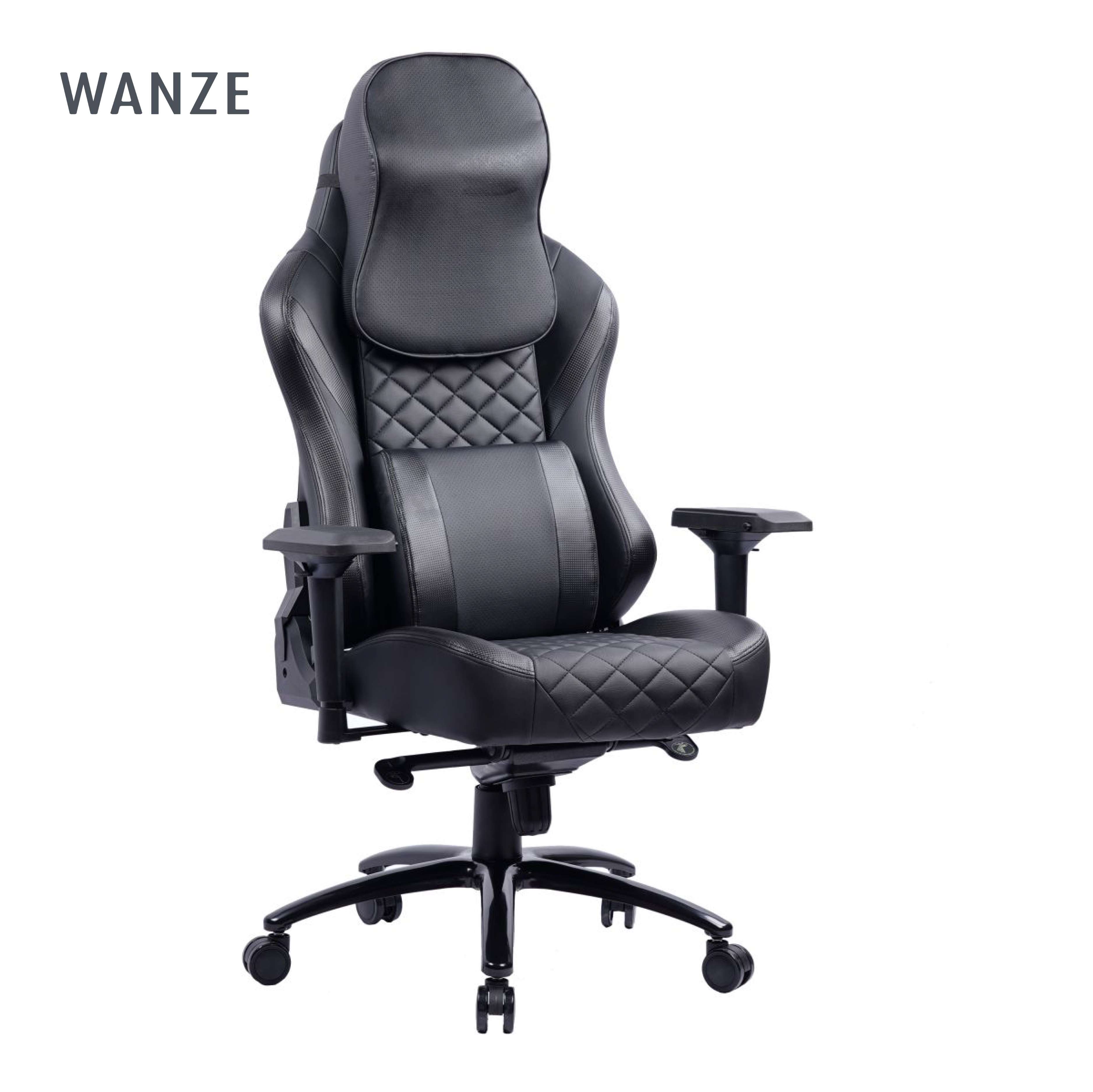 High back PU leather comfortable headrest full set cotton gaming chair