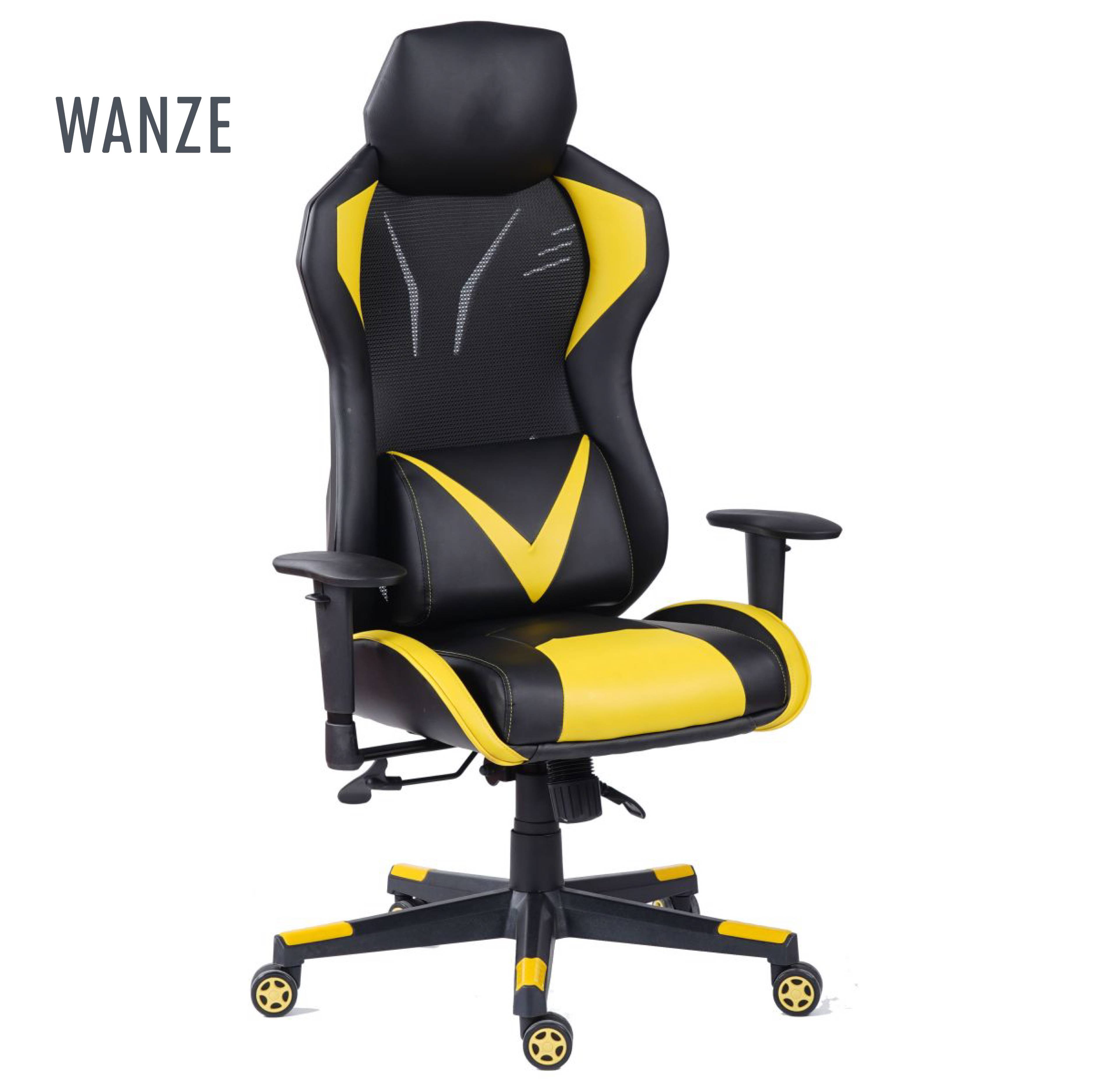 Wholesale of black and yellow color matching cool mesh fabric mechanical esports chairs