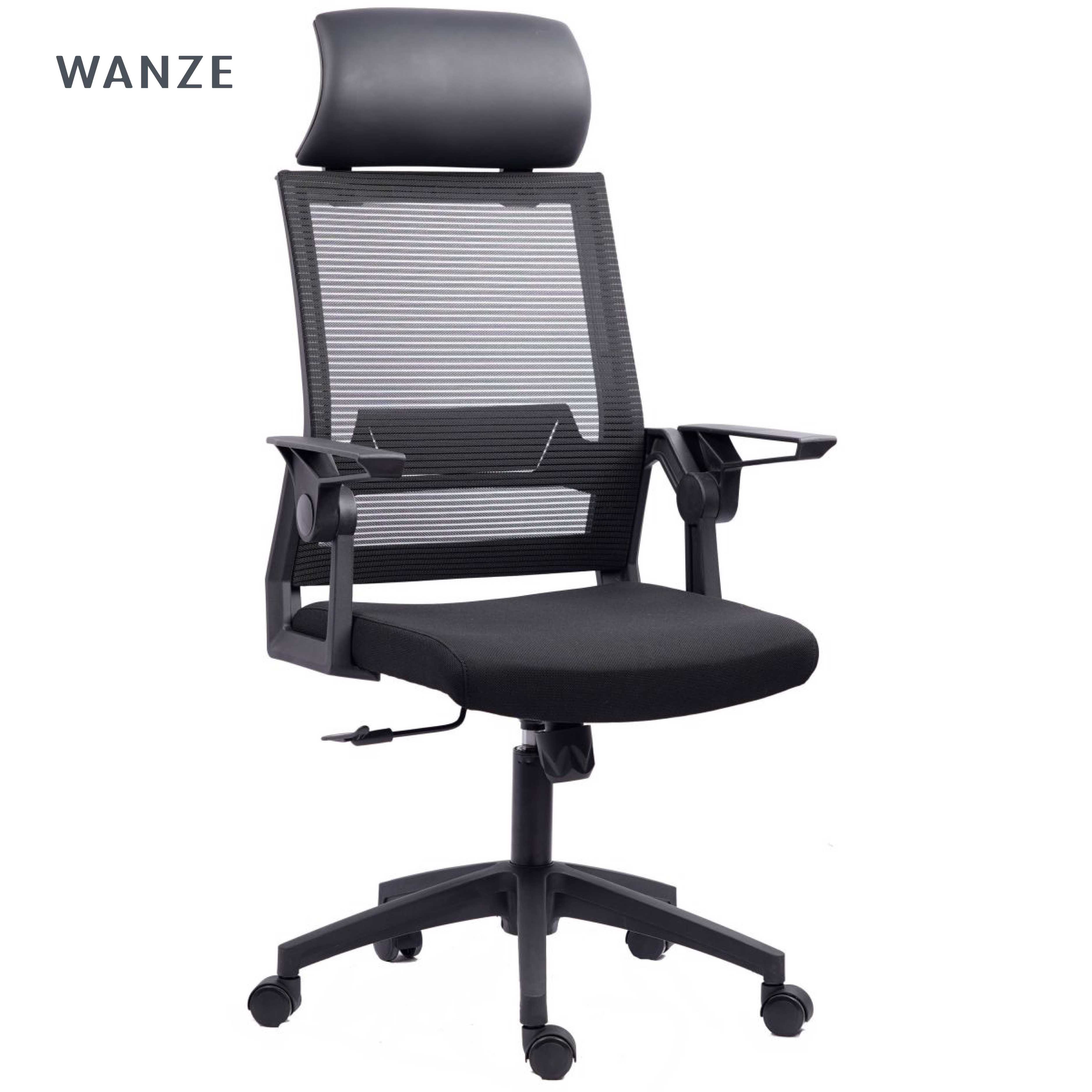 Wholesale of new PU leather headrests mesh office chairs